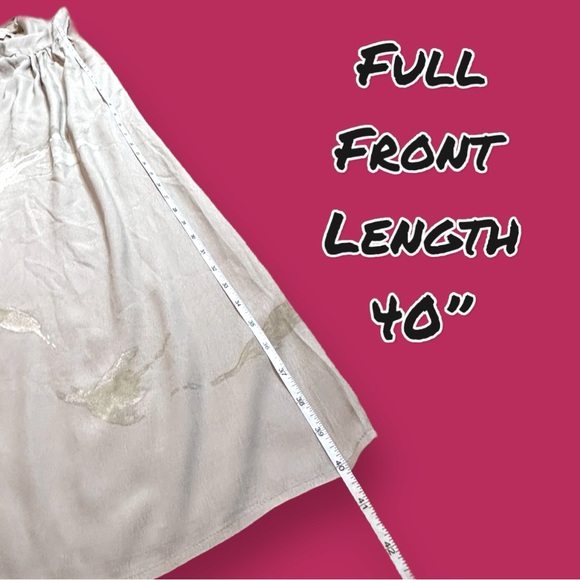 EUC Grade & Gather Empire Waist jumpsuit in light cream & organic design. Small - Picture 6 of 16